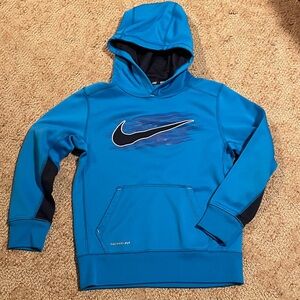 Nike Kids Blue Hoodie with Swoosh